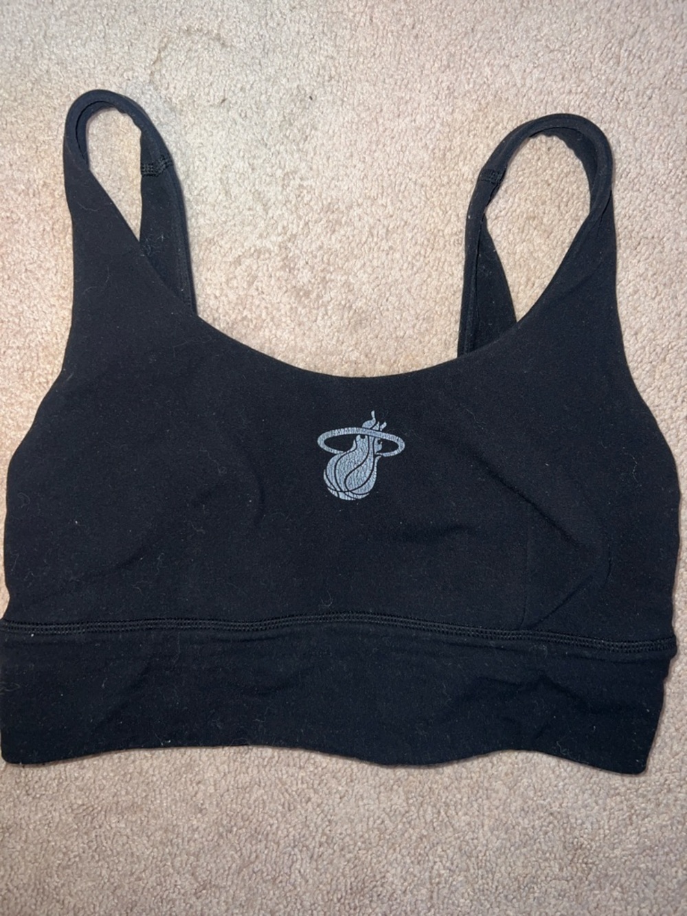 lululemon athletica Black Sports Bralette with Subtle Logo